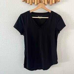 No Boundaries V-Neck TShirt Small Gray Grey Brushed Stretch Casual Capsule